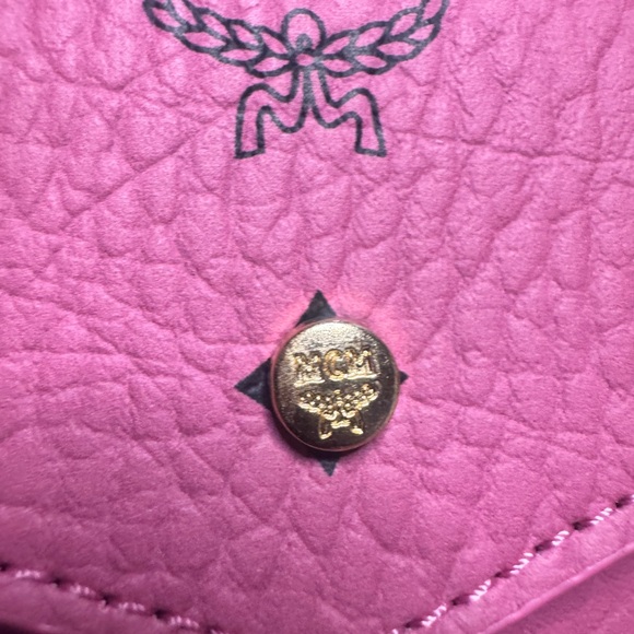 MCM Vibrant Pink Wristlet with Black Details - Picture 4 of 7